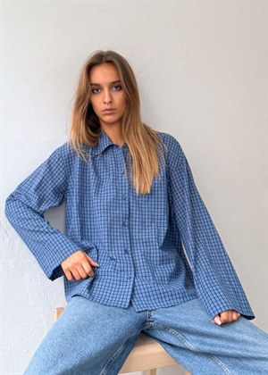 Tinsi check skjorte Blue/Navy Check Boii Studios 